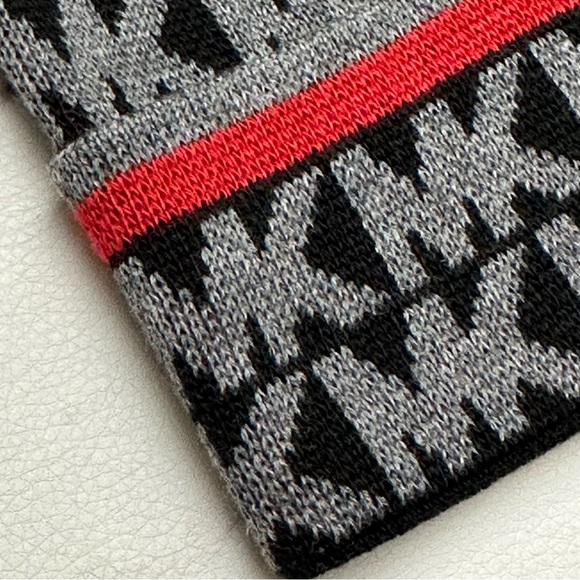 Michael Kors Men’s Beanie Winter Hat Gray Black 33916C Cuffed Style New NWT - Picture 4 of 14